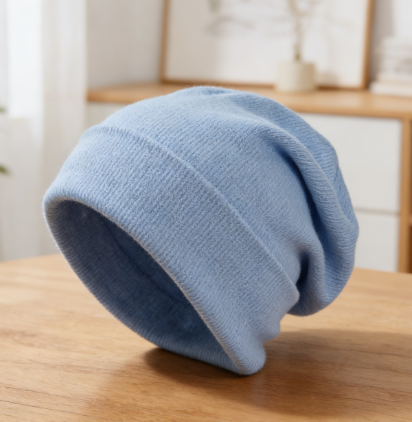 Unisex Plain 12 inch Long Beanie